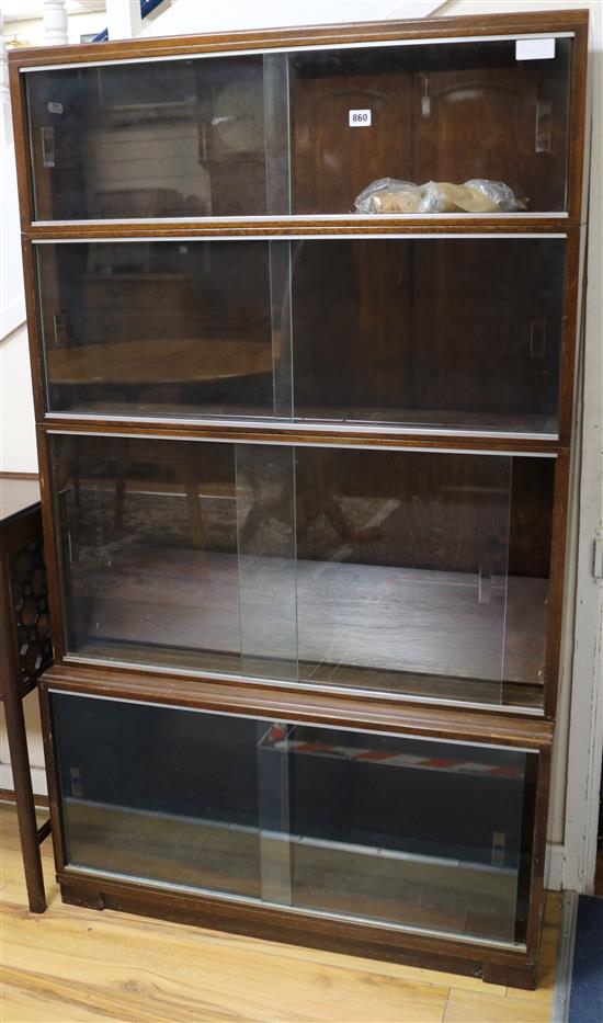 A four sectioned Minty bookcase, W.89cm